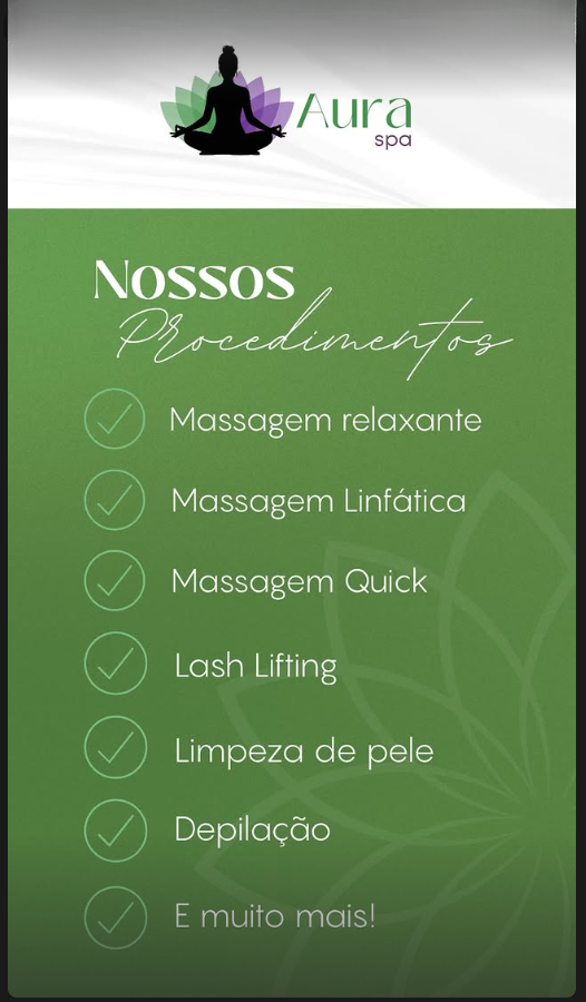 Lista de procedimentos Aura Spa